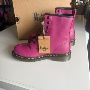 Dr. Martens Fuchsia Ankle Boots